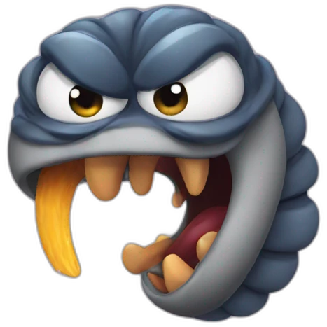 angry worm emoji