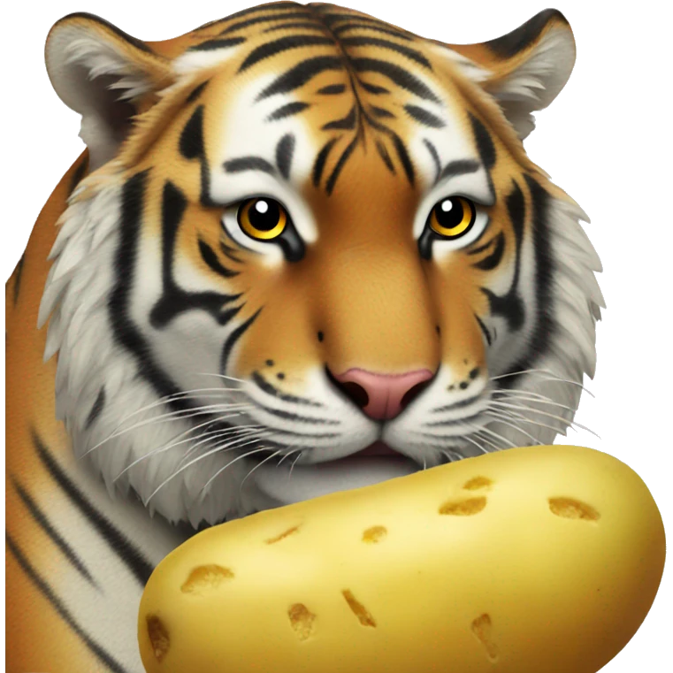 Tiger eating a potato  emoji