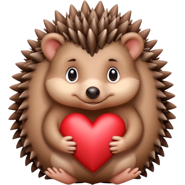 Hedgehog with love emoji