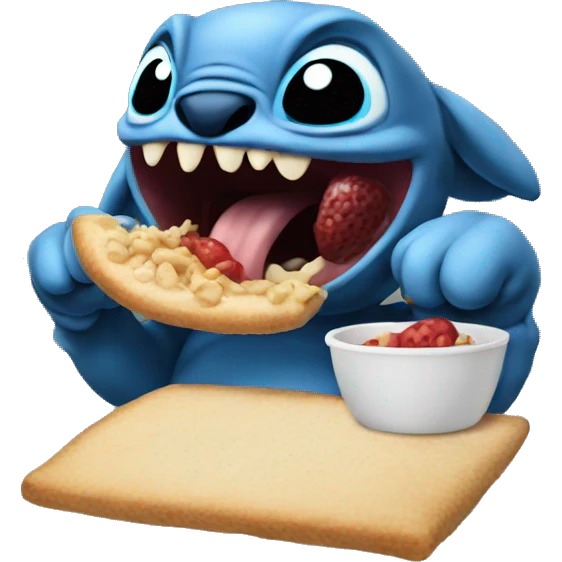 Stich eating emoji