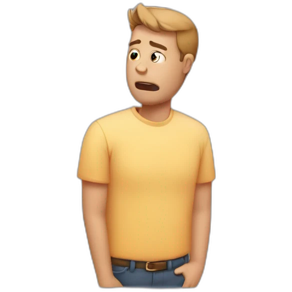 man with stomach ache emoji