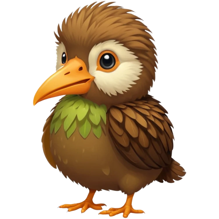 cute kiwi bird ai agent ( color fillable)  emoji