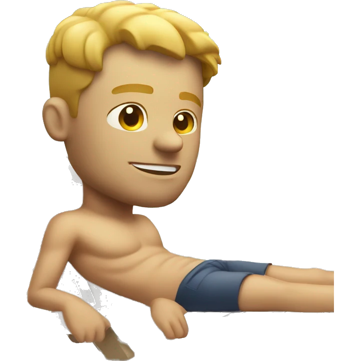 white Guy chilling near beach emoji