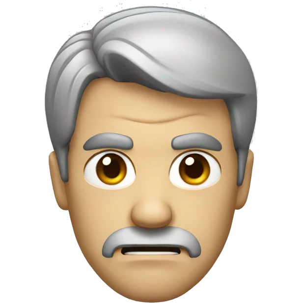 Angry man with sideburns emoji