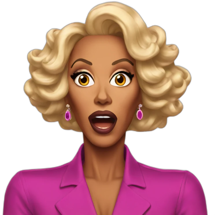Shocked rupaul emoji