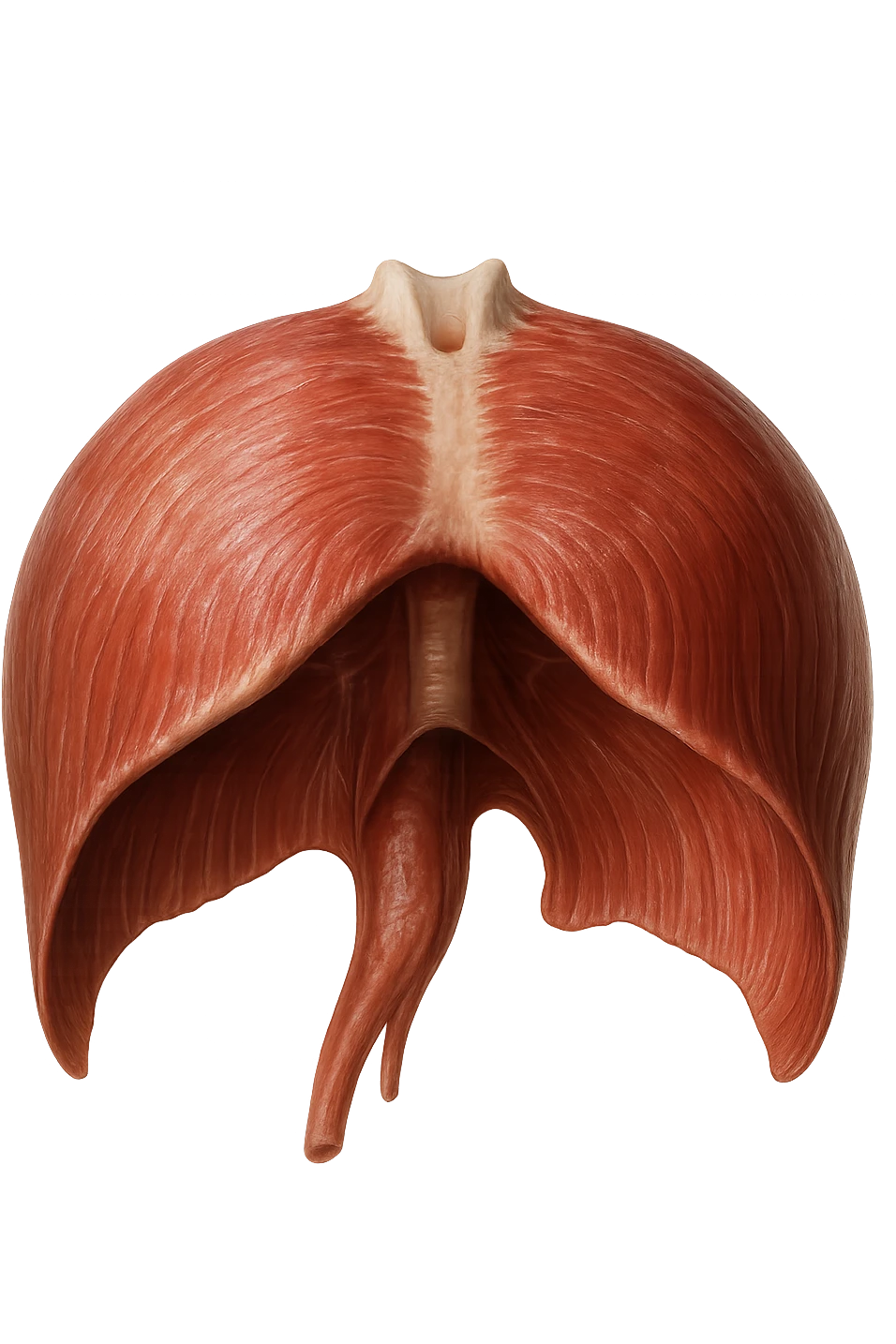 diaframma umano anatomico, iperrealistico 4k, isolato su sfondo bianco emoji