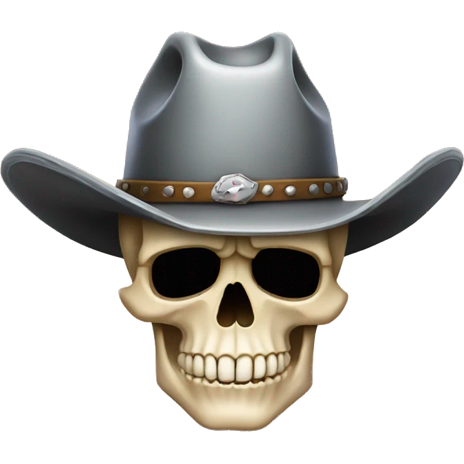 Skull wearing a cowboy hat emoji