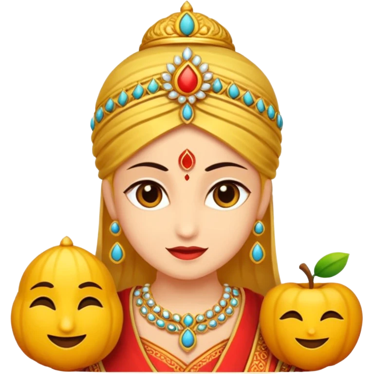 मॉं दुर्गा देवी और सिंह emoji