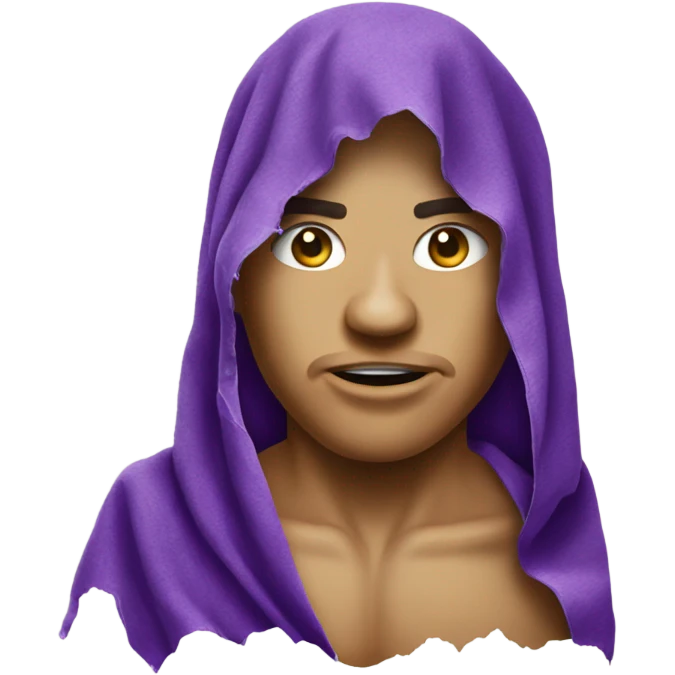 purple ripped cloth emoji