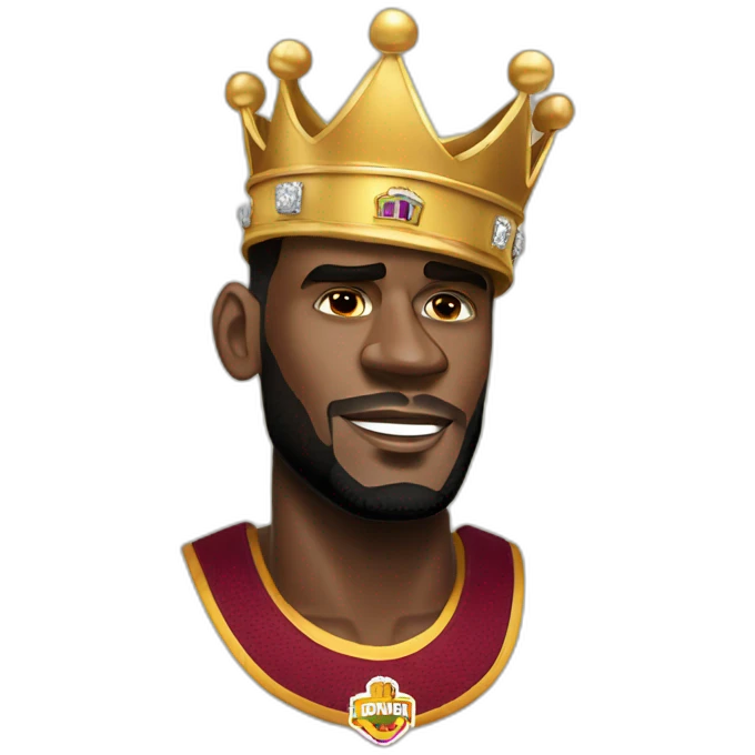 Lebron James with crown emoji