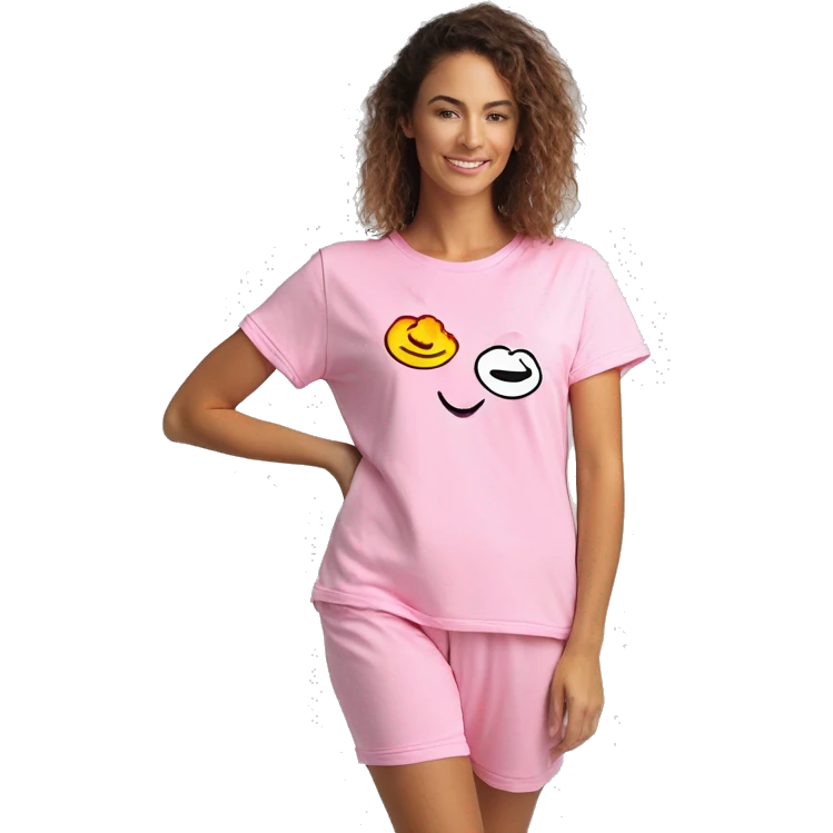 pijama cuerpo completo rosa mujer emoji