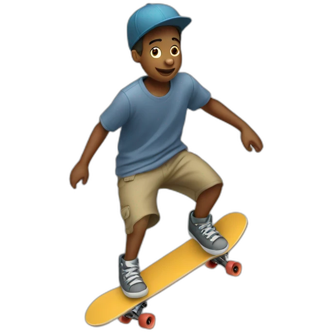 A baggy boy skateboarding emoji