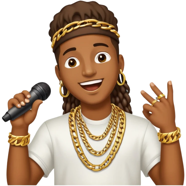 Happy Reggaeton Music Singer emoji