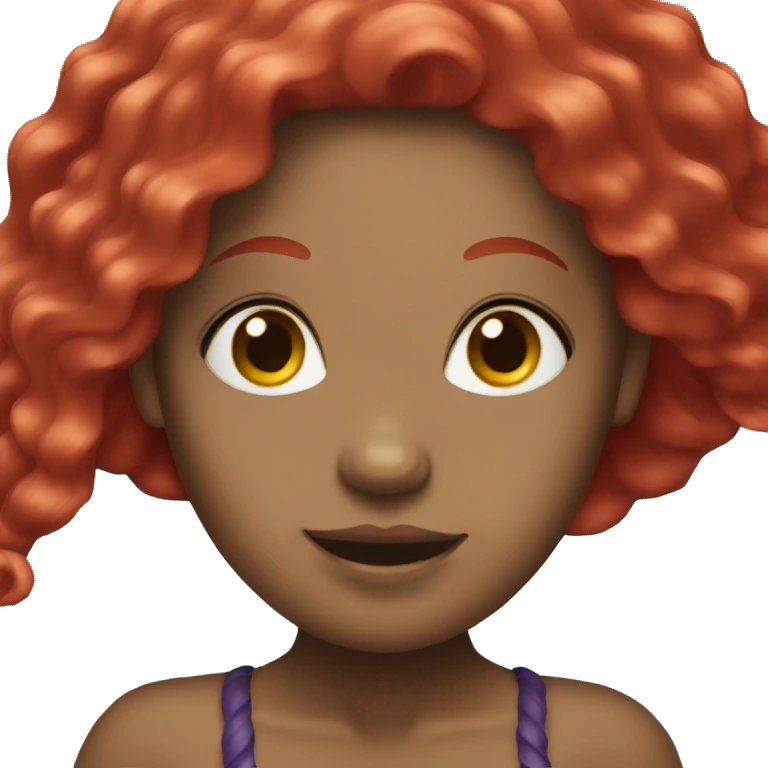Mermaid with red hair emoji