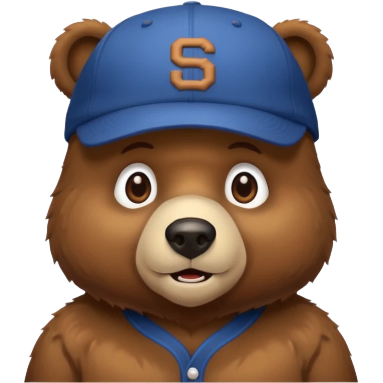 Bear wearing a baseball hat  emoji