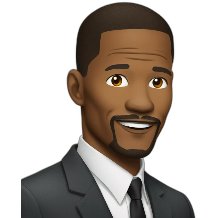 actor Jamie Foxx wearing suit emoji