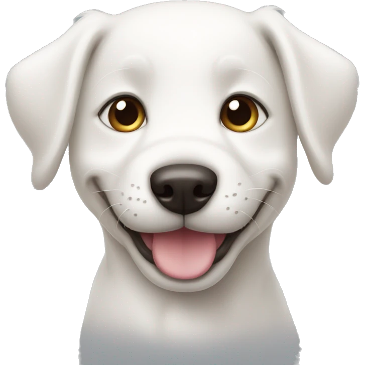smiling white puppy face emoji