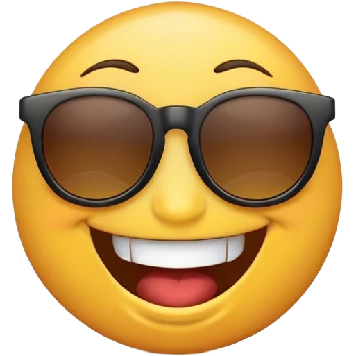 laughing emoji logo with shades emoji