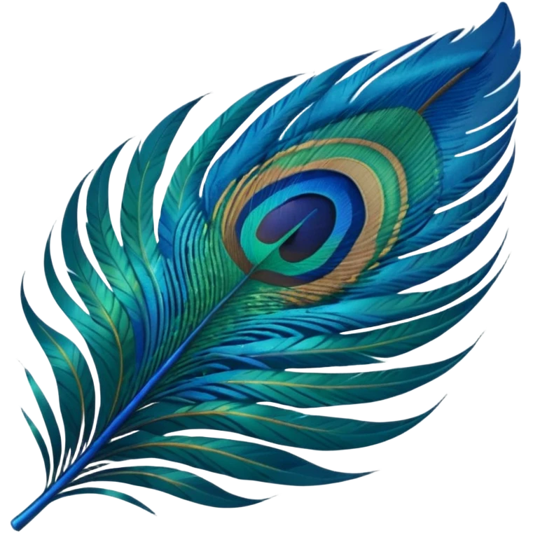 Peacock feather emoji