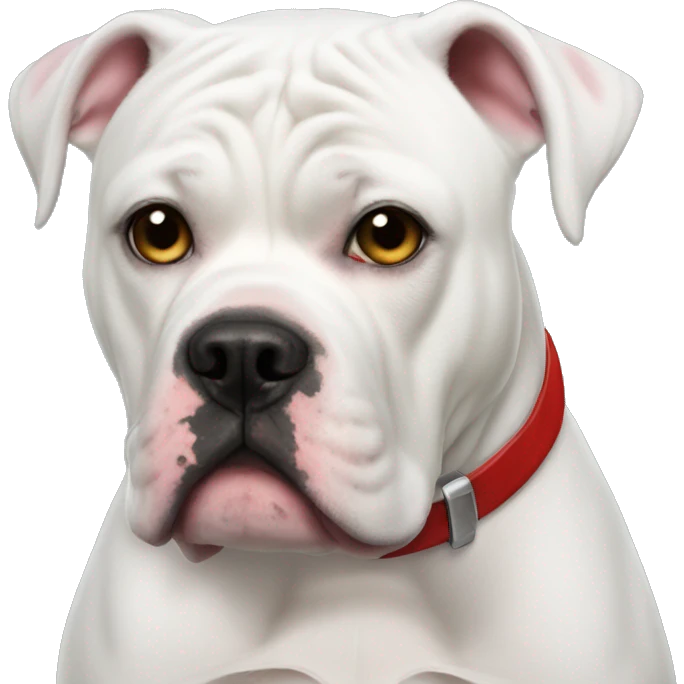 White American bulldog glaring with santa suits  emoji