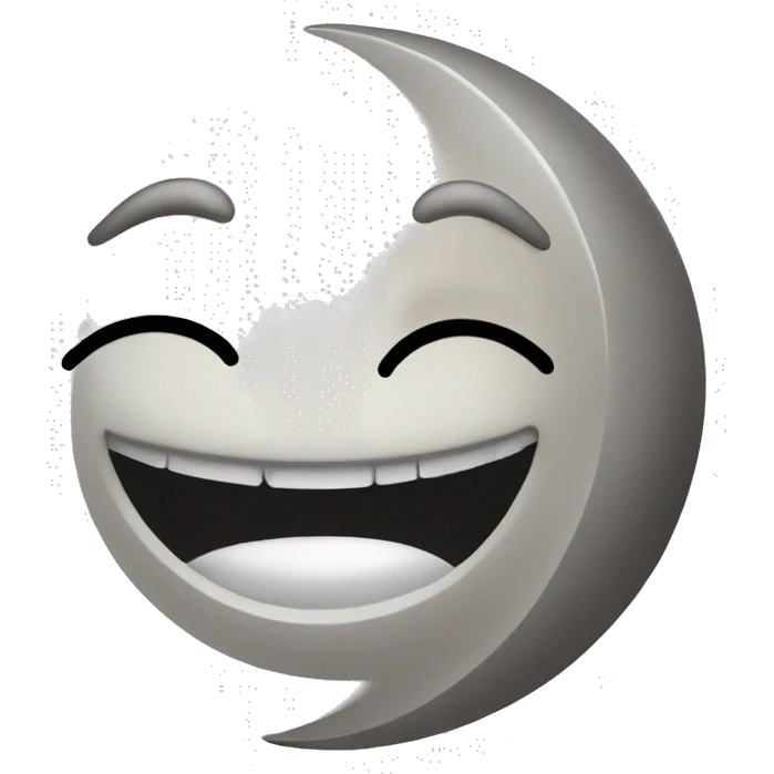 Crescent moon smile  emoji