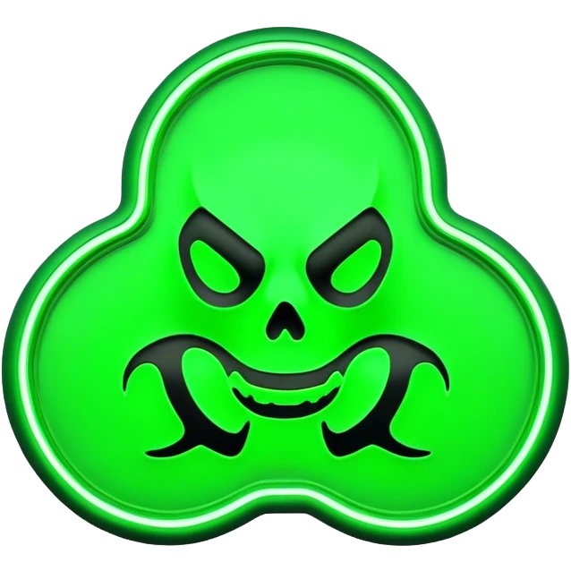neon signboard toxic emoji