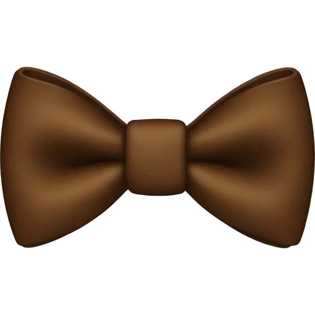 Brown bow tie with bottom emoji