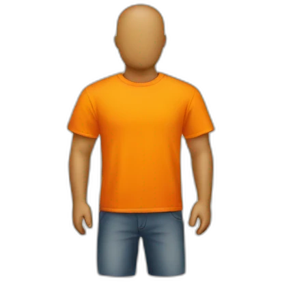 Orange tee shirt emoji