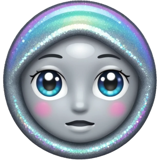 vamp glitter gray emoji