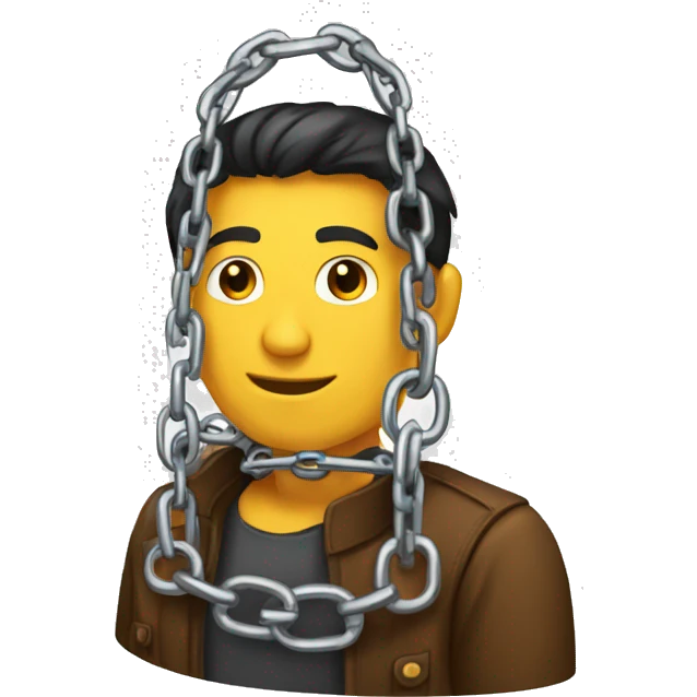 hombre con cadenas emoji