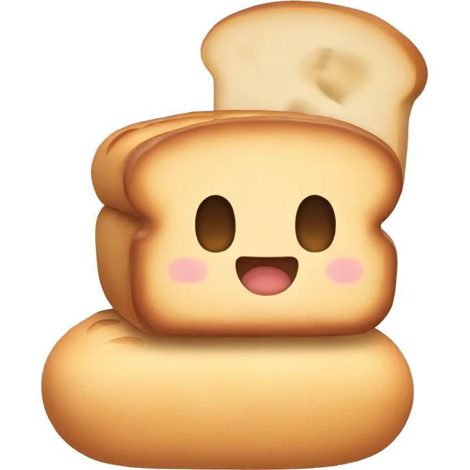 chibi happy bread emoji