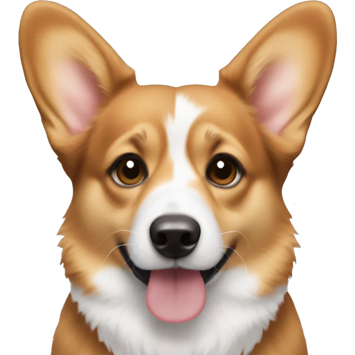 welsh corgi with brown hair girl emoji