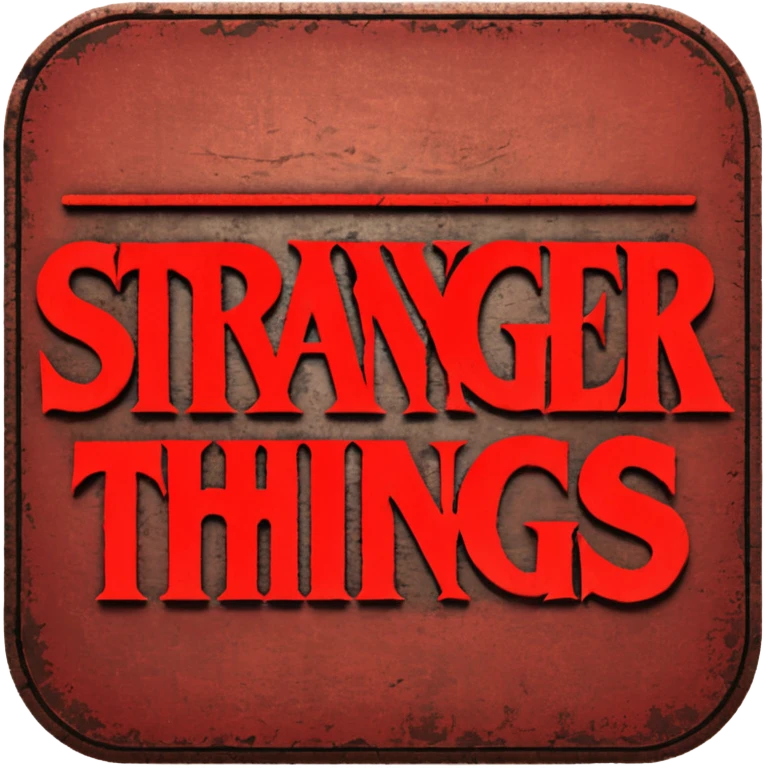 stranger things logo smaller emoji