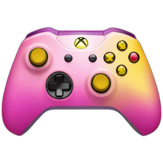 pink yellow gradient xbox controller emoji
