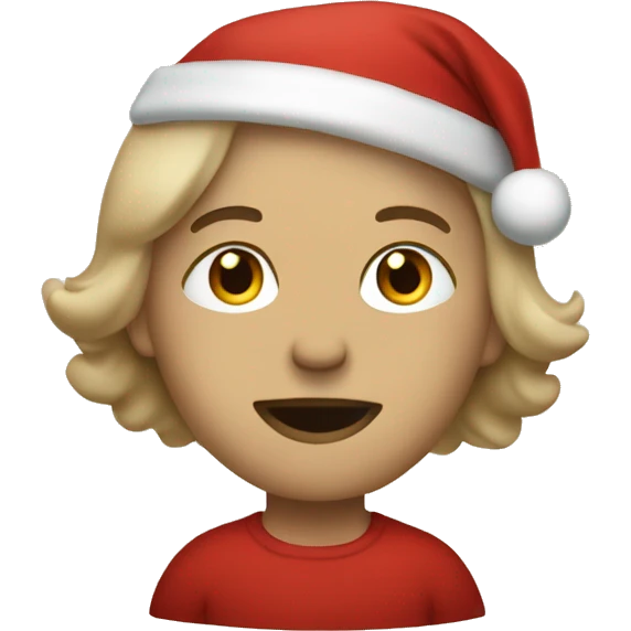Beige red Christmas  emoji