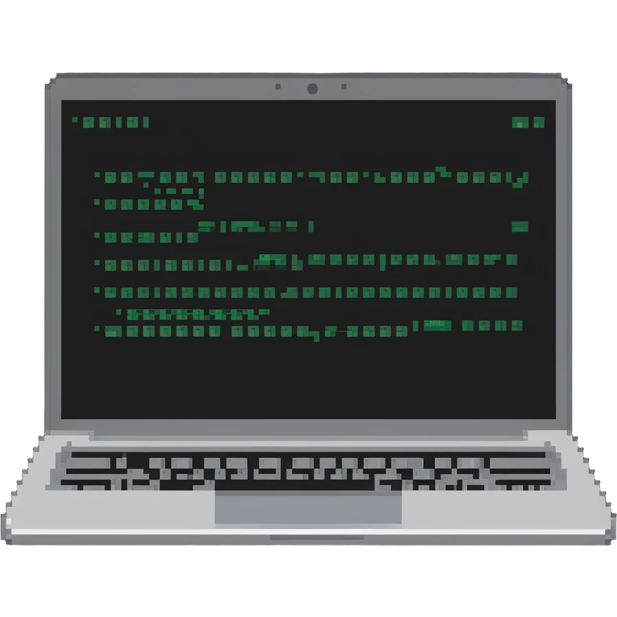 laptop with code on screen emoji