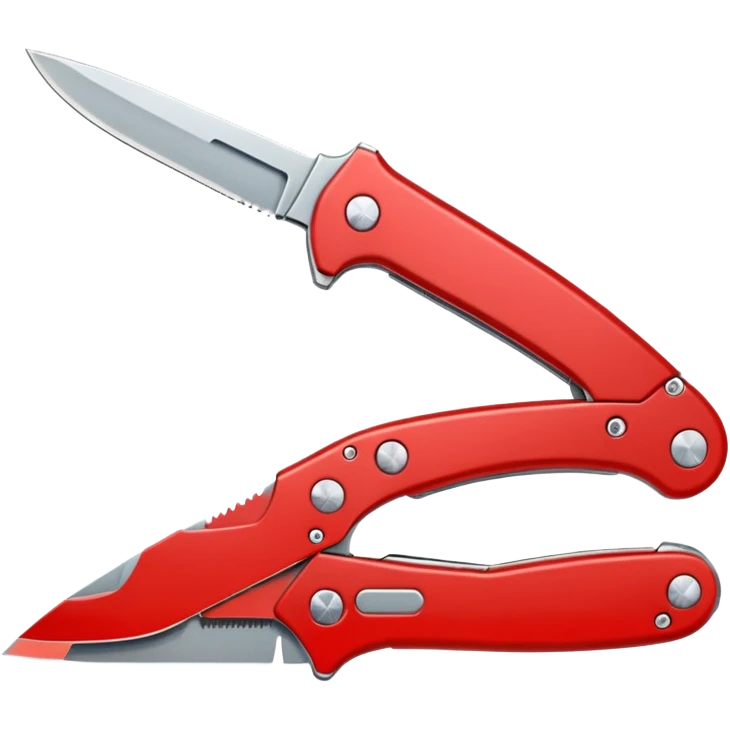 Foldable Pocket Knife red emoji