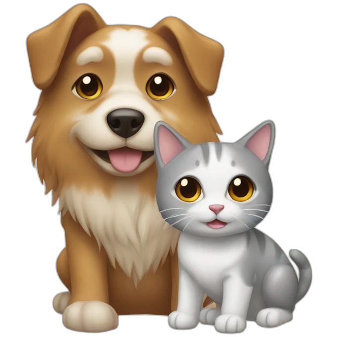chien et chat emoji