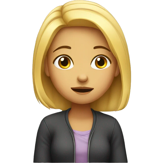 Girl thinking something emoji