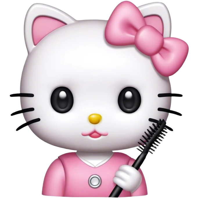 HELLO KITTU sanrio with mascara spoolie emoji
