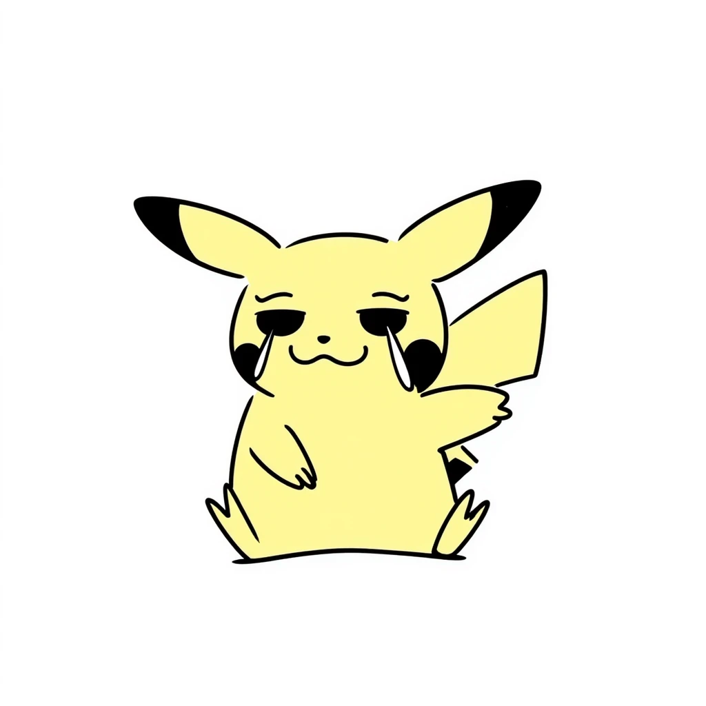 sad Pikachu crying emoji