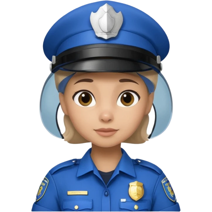 judy hopps, Rabbit police, blue uniform including helmet of uniform emoji