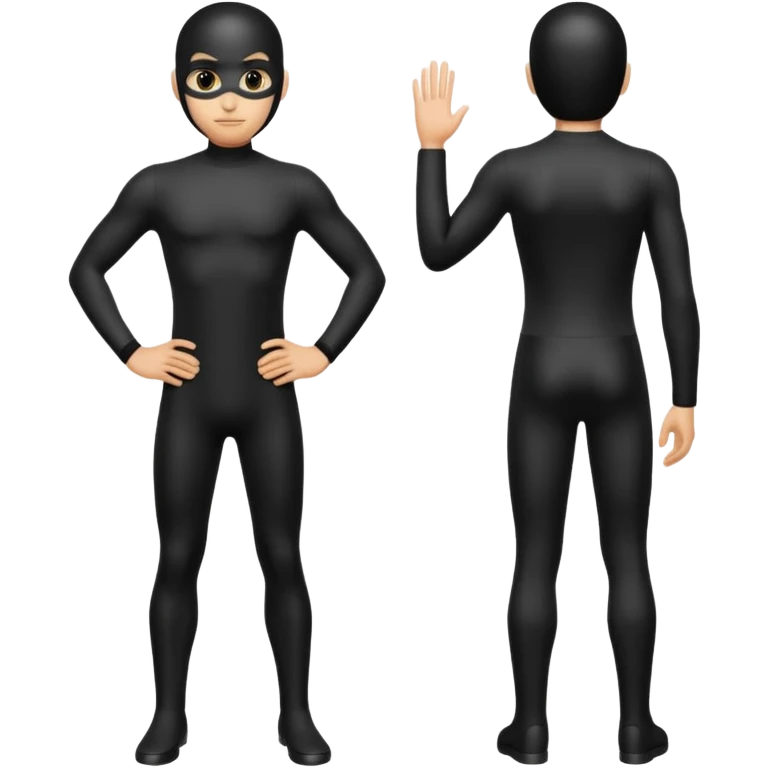 black costume emoji