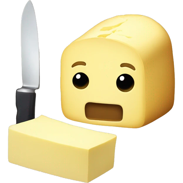 Sentient butter with knife emoji