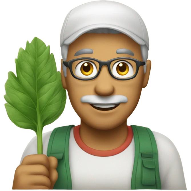 wise friendly gardener  emoji