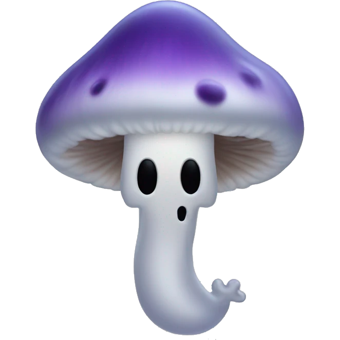 mushroom coloured ghost emoji