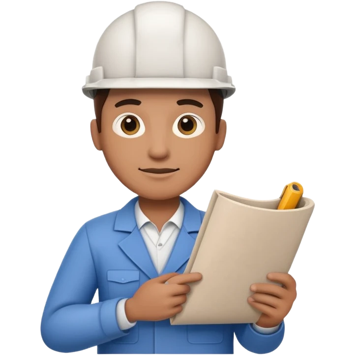 an architect holding a blueprint emoji
