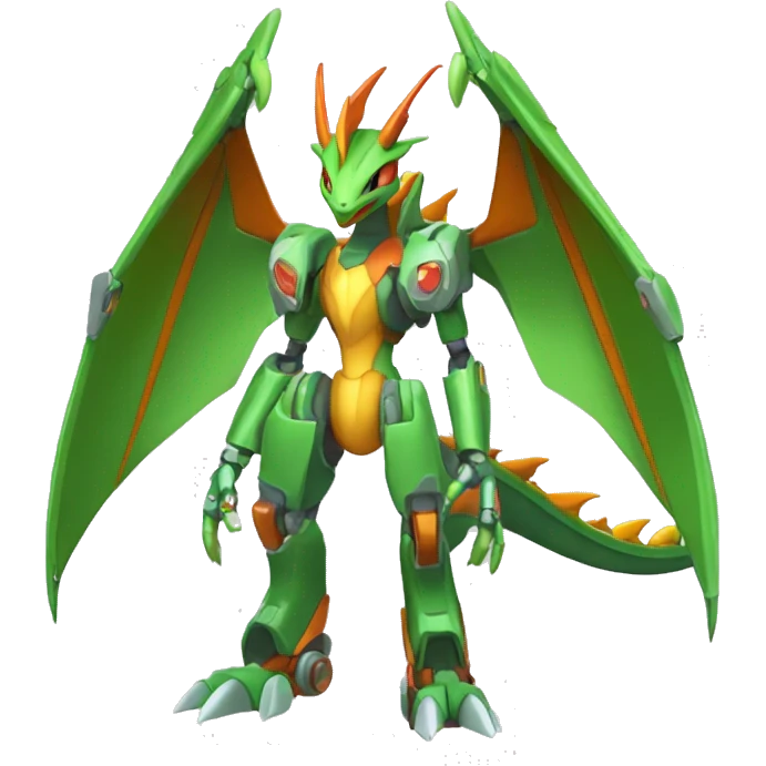 Mechanical Flygon-dragon-Charizard-raptor-Medabot-Mecha full body emoji