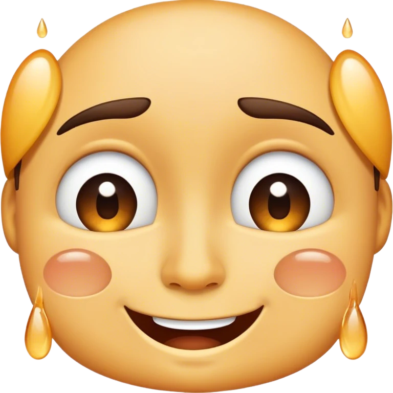Smile eyes with crying emoji