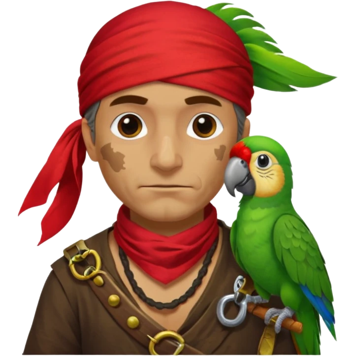 pirate and parrot emoji